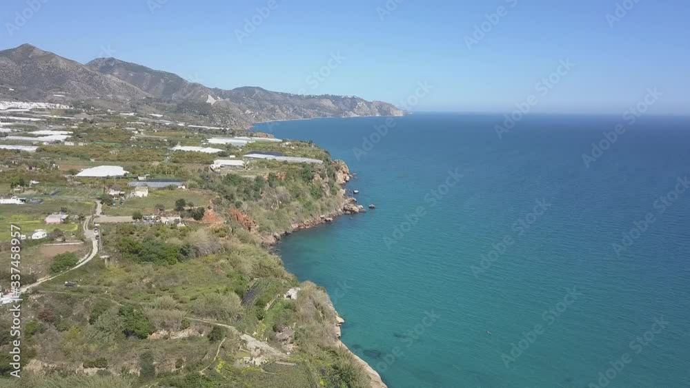 Aerial view of Nerja from Costa del Sol Spain Aerial view of Nerja from Costa del Sol Spain