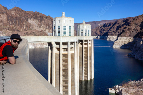 Las Vegas, Arizona,USA - 2020/01/04 - winter trip towards Hoover Dam