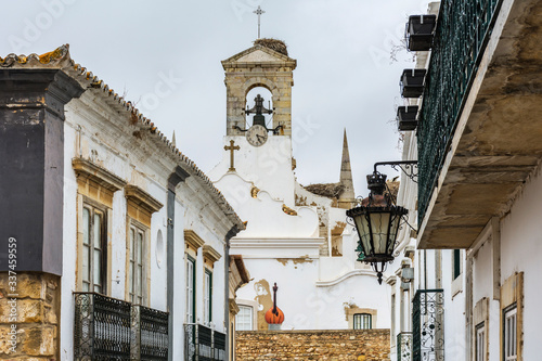 Mercy Church in the city of Faro in the Algarve of PortugalChurch of Mercy and streets in the city of Faro in the Algarve of Portugal photo