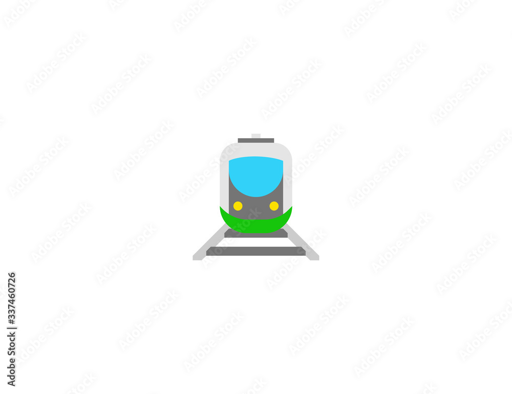 Tram vector flat icon. Isolated city transport, public transportation, tramway, tram car illustration Tram vector flat icon. Isolated city transport, public transportation, tramway, tram car illustration