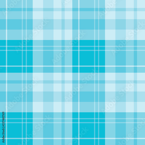 Seamless pattern in fascinating positive sky blue colors for plaid, fabric, textile, clothes, tablecloth and other things. Vector image.