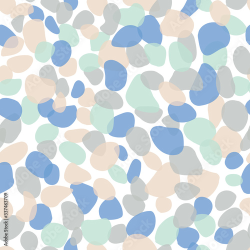 Organic shapes calming vector repeat pattern. Great for homeware, stationary, kids, fabric. Surface pattern design. 