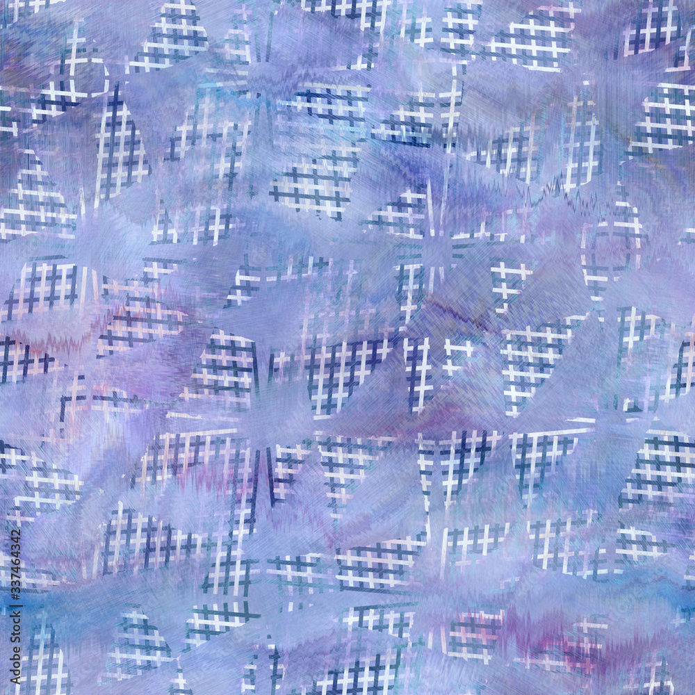 Seamless wet-on-wet blue watercolor wash grungy wet painted graphic design. Seamless repeat raster jpg pattern swatch.