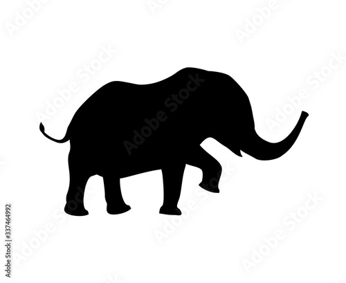 Creative design of elephant walking illustration © RATOCA