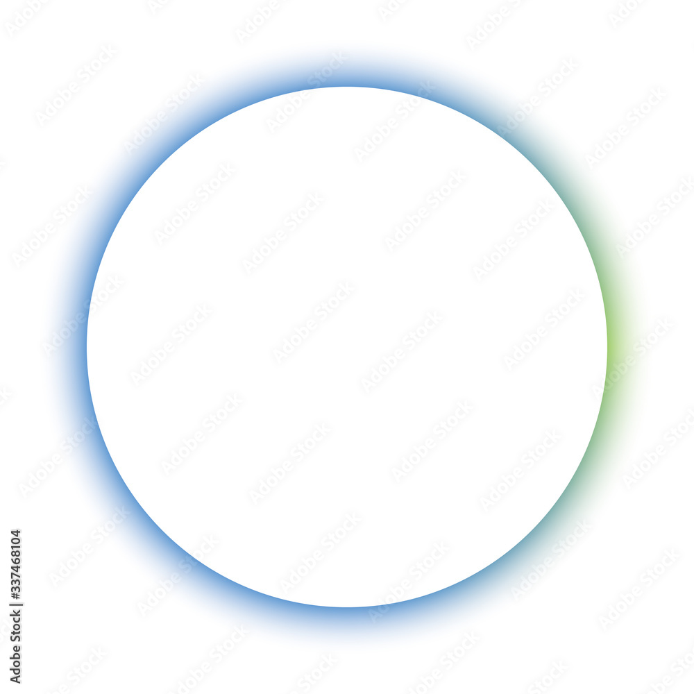 Empty creative web button with color shadow illustration