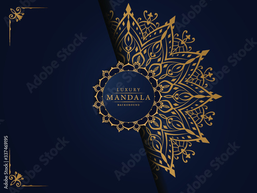 Luxury mandala background with arabesque pattern arabic islamic east style for Wedding card, book cover.
