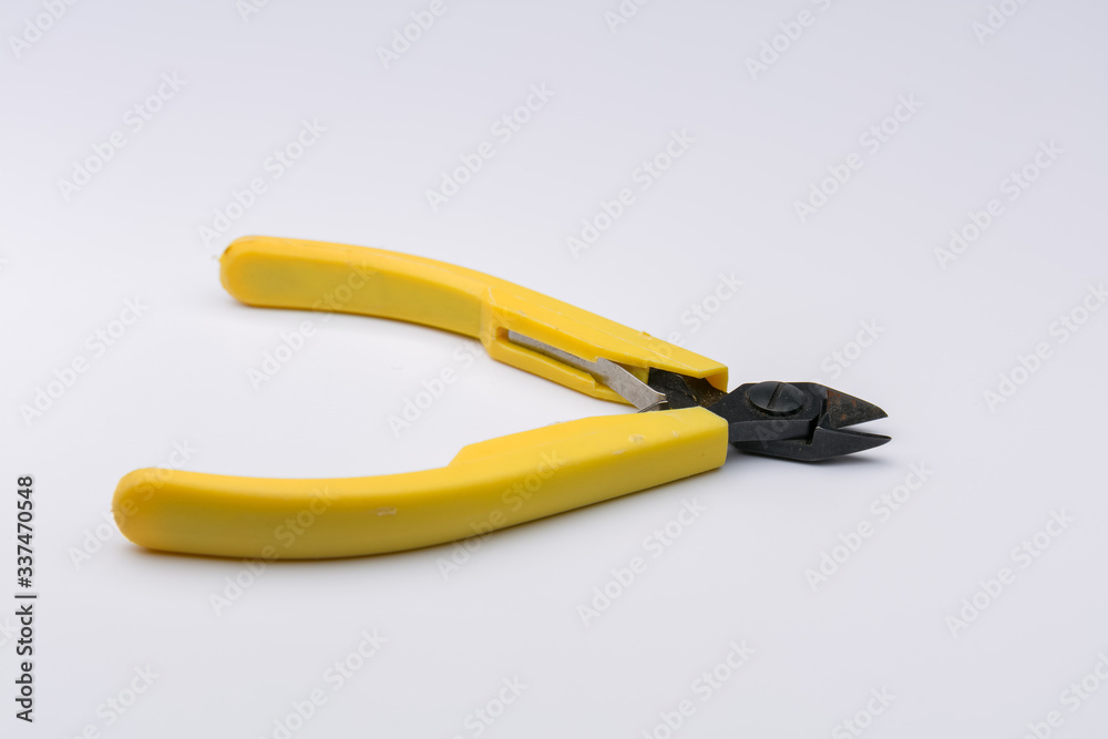 Side cutters on a white background Side cutters on a white background