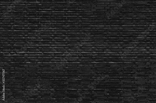 Black brick wall texture, dark background