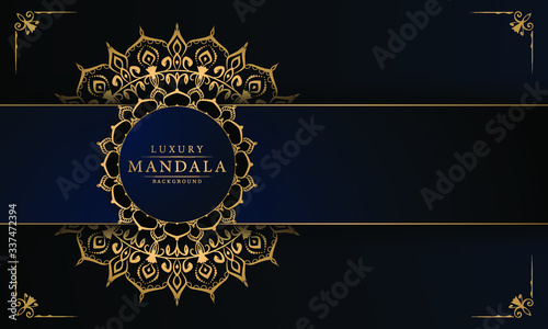 Luxury ornamental mandala design background  with arabesque pattern arabic islamic east style.  ornament elegant
 invitation wedding card , invite , backdrop cover banner illustration 