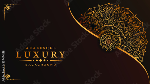 Modern luxury ornamental mandala background with arabesque pattern arabic
 islamic east style.decorative mandala for print, poster,
 cover, brochure, flyer, banner

