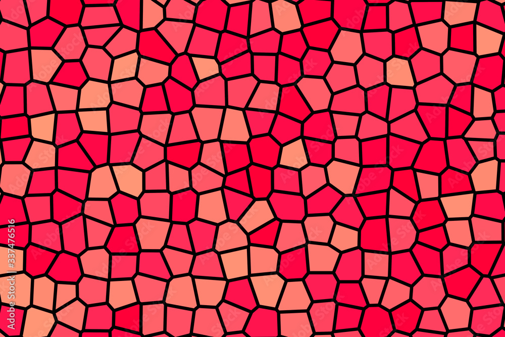 Fototapeta premium Stained Glass Pattern Background - Colour Pink