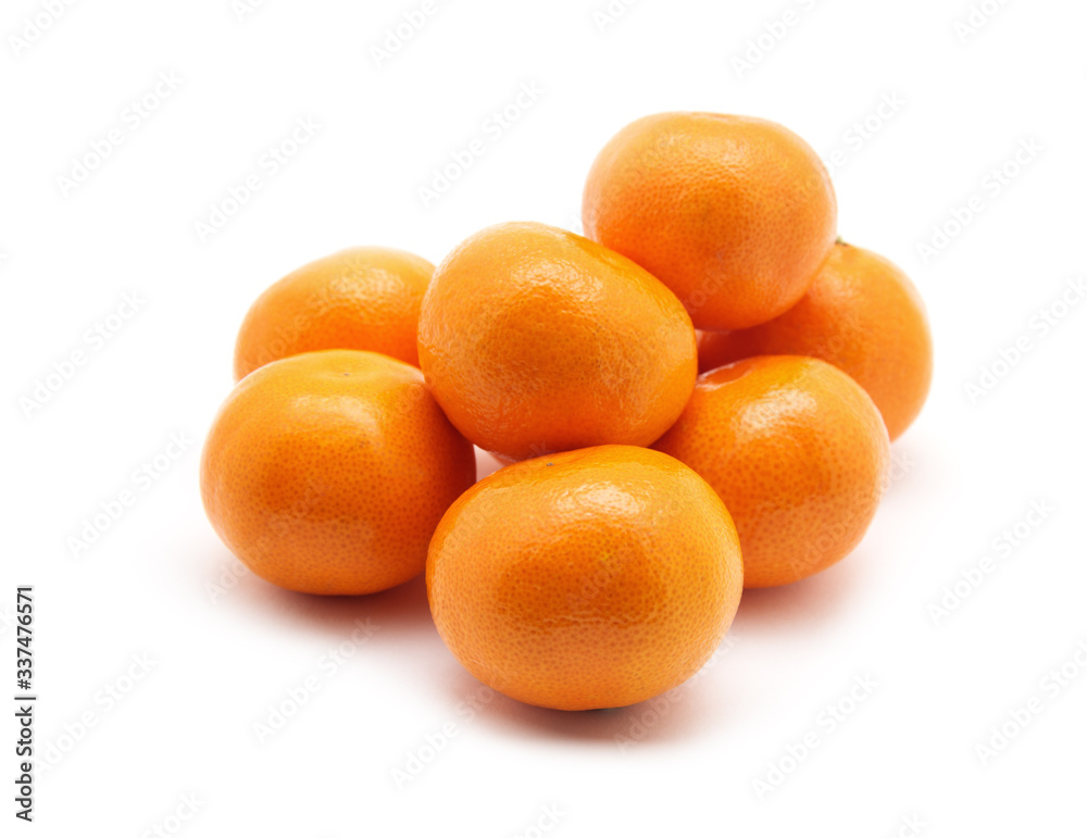 ripe juicy tangerine on a white background ripe juicy tangerine on a white background