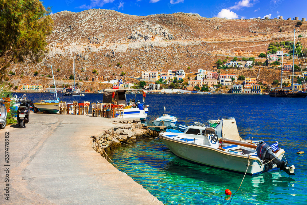 Traditional colorful Greece - picturesque Simi (Symi) island in Dodecanese