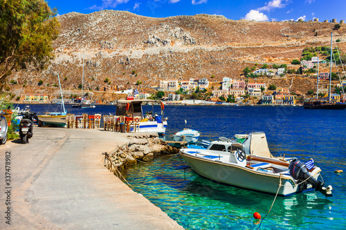 Traditional colorful Greece - picturesque Simi (Symi) island in Dodecanese