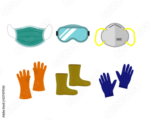 protective mask isolated on white for corona countermeasures