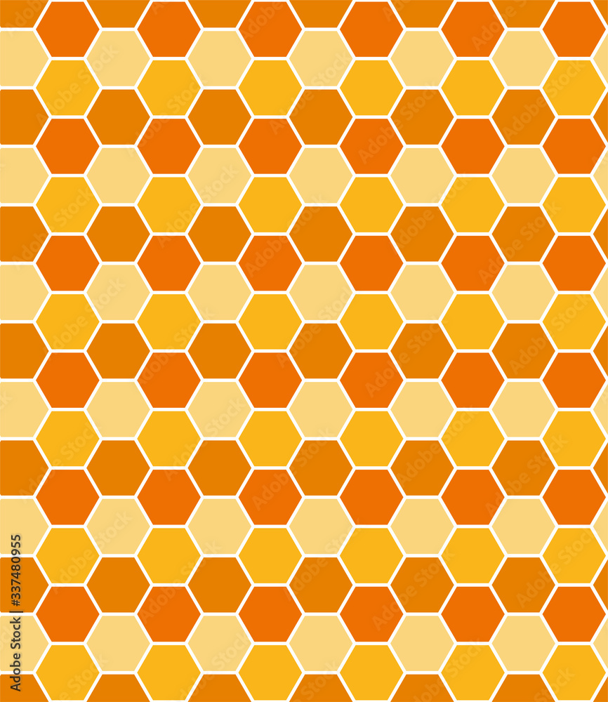 Bee honeycomb seamless pattern, art honey texture Bee honeycomb seamless pattern, art honey texture