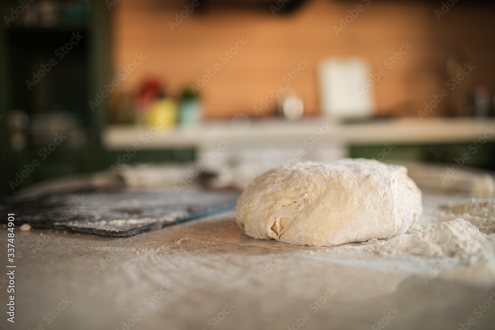 rolling pin and dough rolling pin and dough
