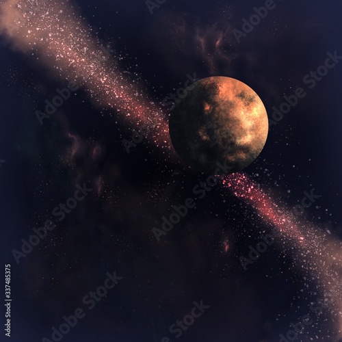 Fototapeta Naklejka Na Ścianę i Meble -  Planet in space digital illustration 