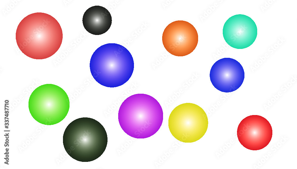 images of multicolored spheres with many sizes 3d