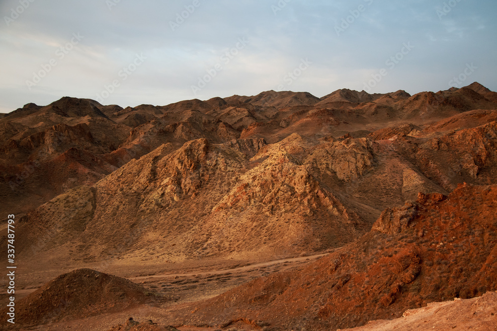 Charyn canyon is the famous place in Kazakhstan, similar to the Martian landscape