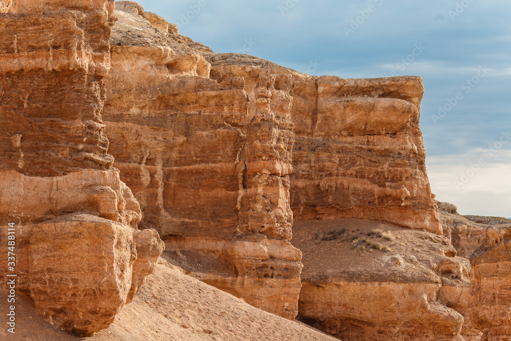 Charyn canyon is the famous place in Kazakhstan, similar to the Martian landscape Charyn canyon is the famous place in Kazakhstan, similar to the Martian landscape