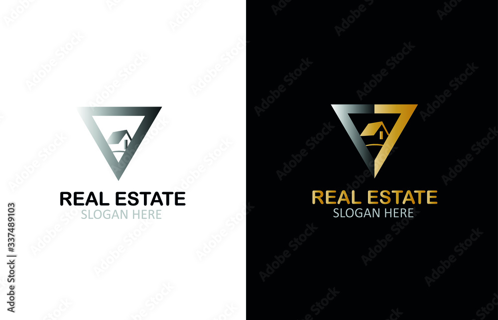 Vector illustration of an real estate logo design Vector illustration of an real estate logo design