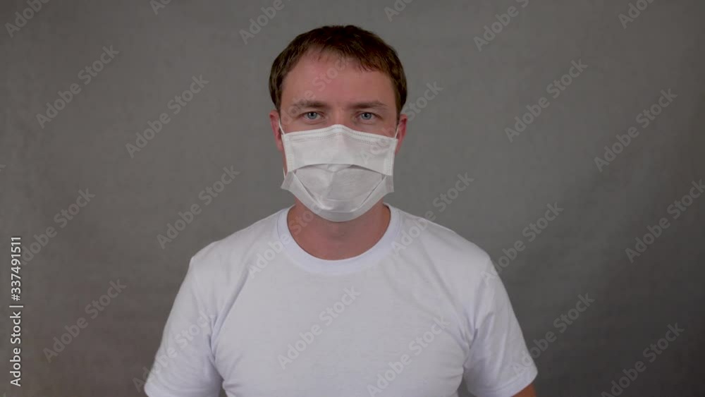 A man wears a protective mask and goggles to protect against coronavirus A man wears a protective mask and goggles to protect against coronavirus