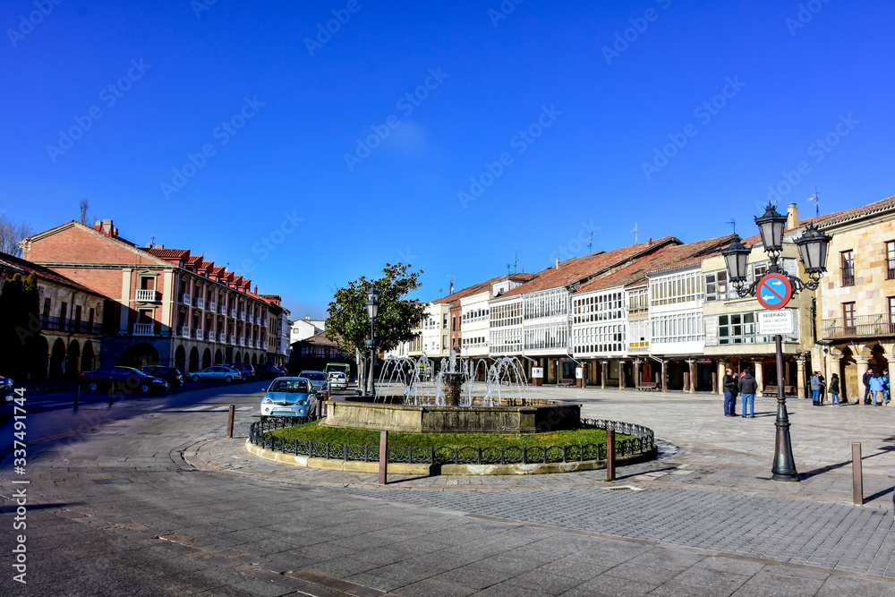 Naklejka premium view of the town from above