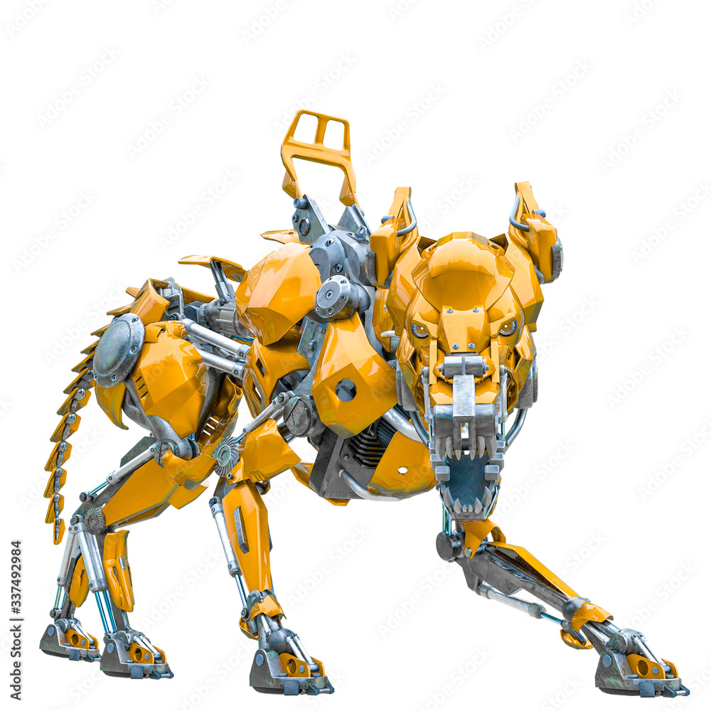 cyber dog is ready to attack cyber dog is ready to attack