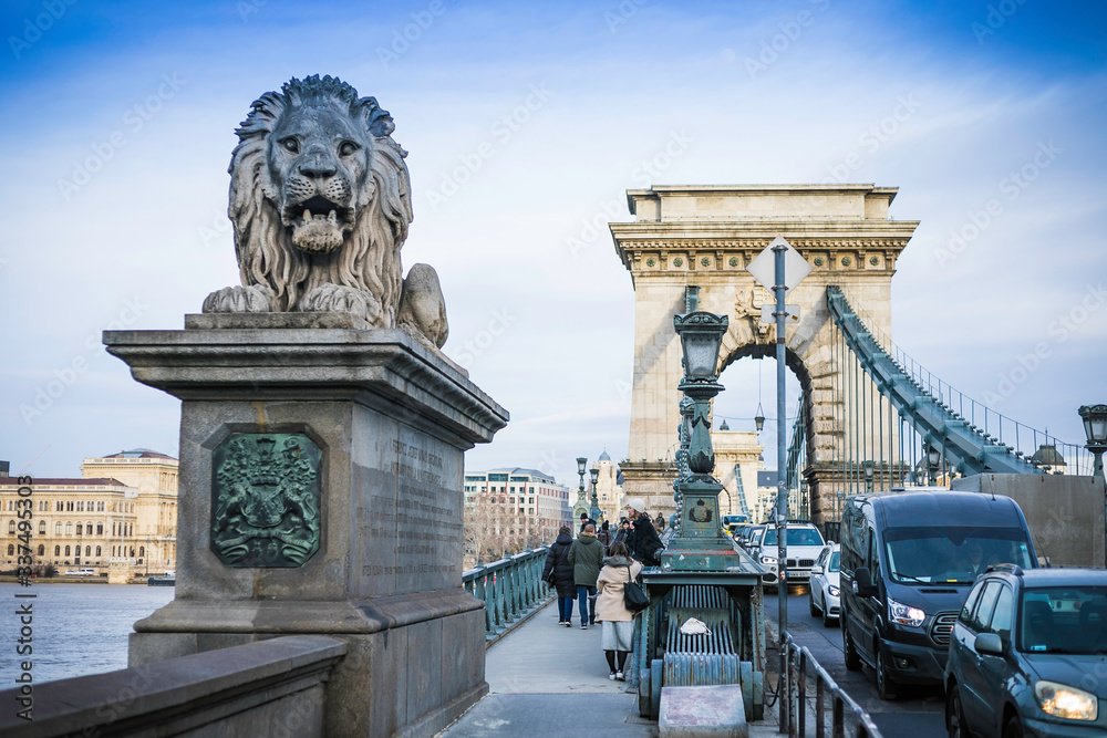 Obraz premium budapest Chain Bridge, Budapest, Hungary 