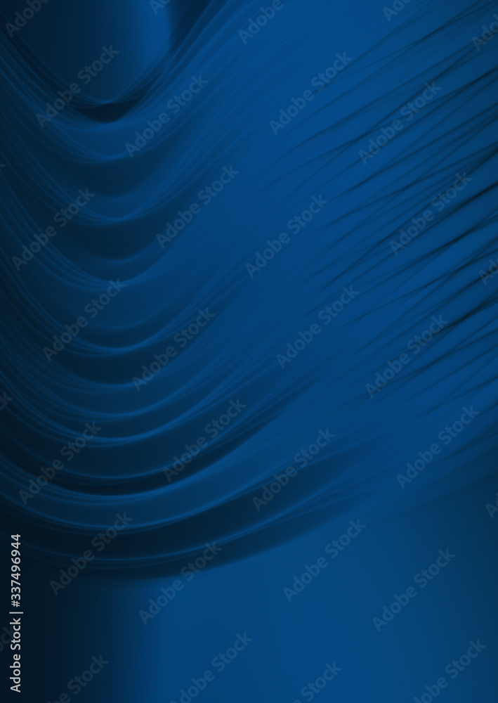Fluid abstract background with colorful gradient. 2D illustration of modern movement. - obrazy, fototapety, plakaty 