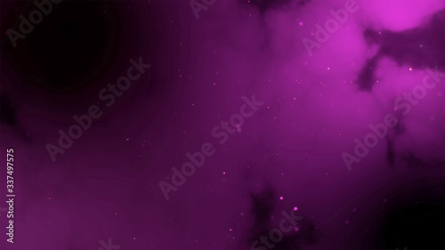 Space traveling in the purple galaxy full of stars and shining cosmic bodies.