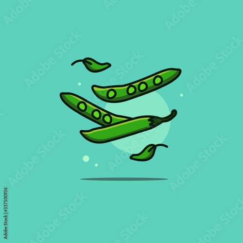 Soybean in flat illustration 