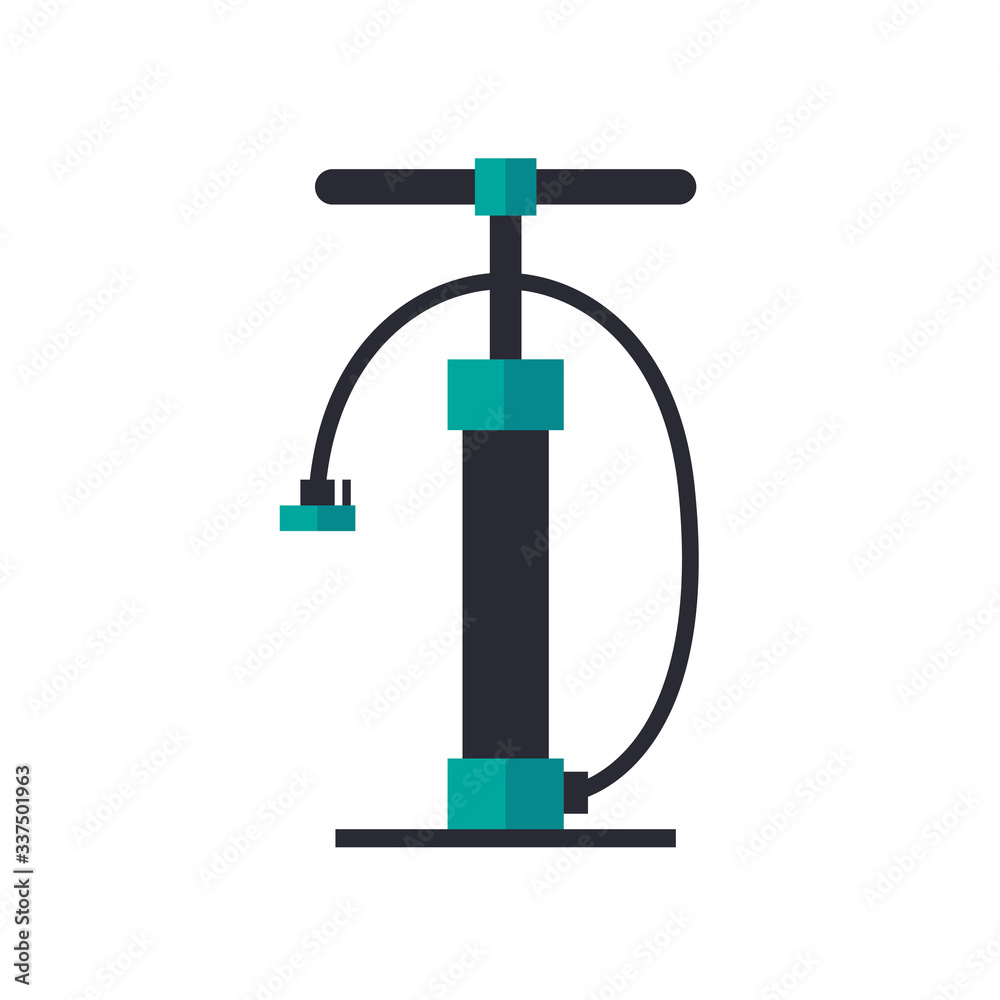 Fototapeta premium bicycle pump flat icon, vector illustration