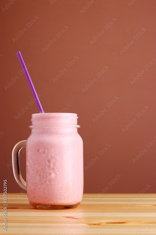 fruit and berries smoothie on wooden table. Copy space. Raw, vegan, vegetarian, alkaline food concept. Healthy smoothies with fresh ingredients fruit and berries smoothie on wooden table. Copy space. Raw, vegan, vegetarian, alkaline food concept. Healthy smoothies with fresh ingredients