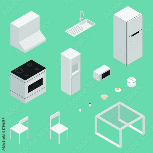 icon vector collection of kitchen equipment