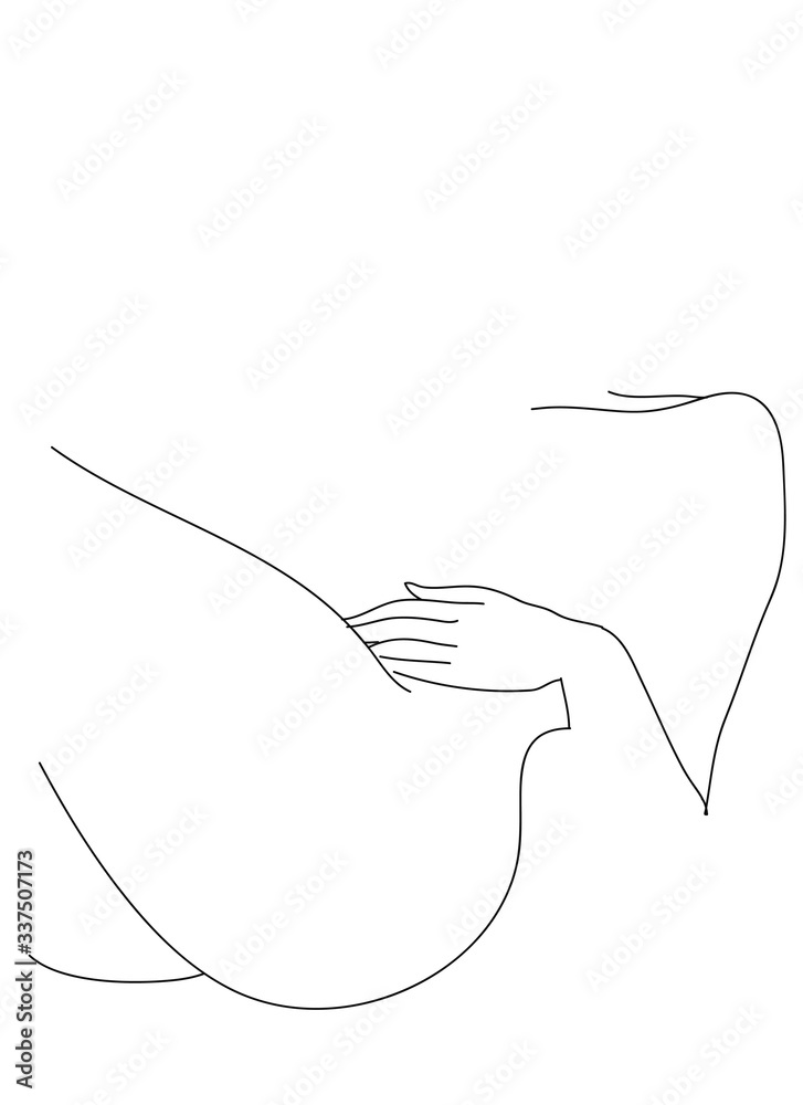 Woman body line art illustration. Minimalist people icon. Nude woman silhouettes for hygiene, health and body care. Minimalist print Woman body line art illustration. Minimalist people icon. Nude woman silhouettes for hygiene, health and body care. Minimalist print
