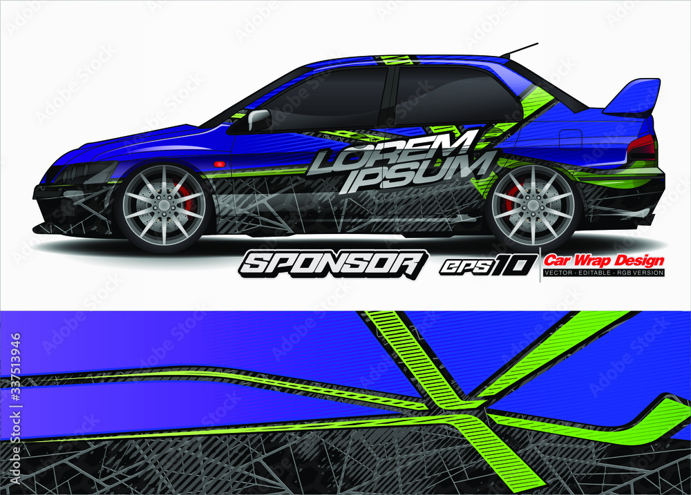 car background design for vehicle vinyl wrap