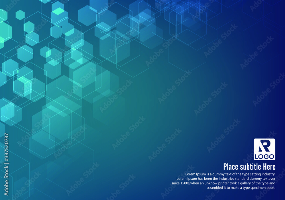 Geometric abstract hexagon technology. Vector Illustration