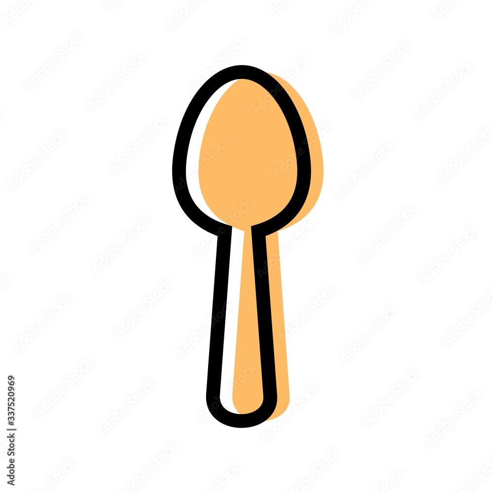 Simple spoon logo icon design template elements - Vector Simple spoon logo icon design template elements - Vector