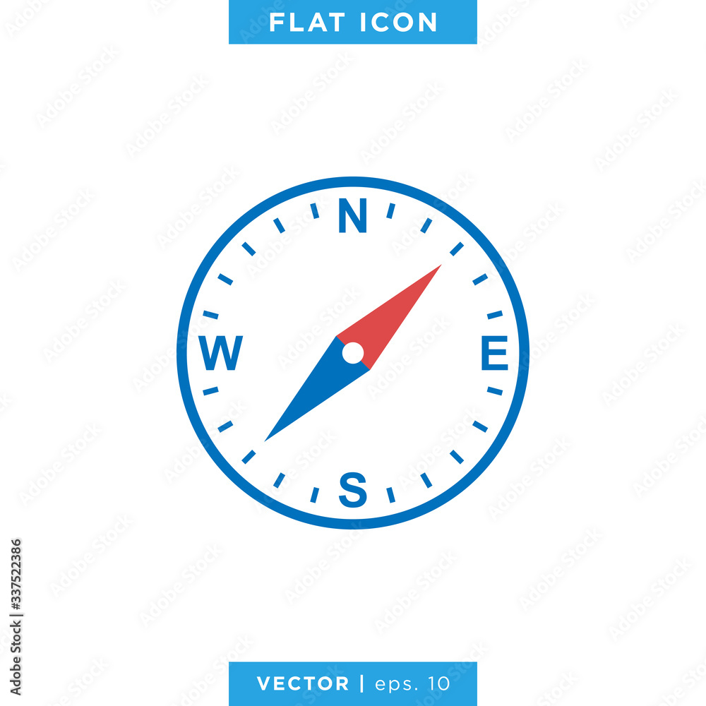 Wind rose compass icon vector logo design template Wind rose compass icon vector logo design template