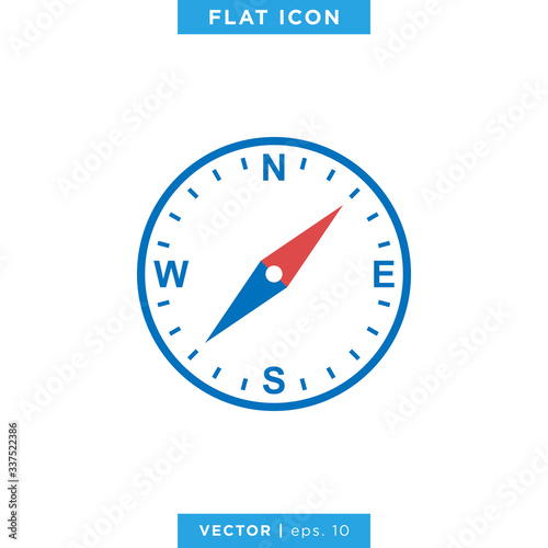 Free Download Wind rose compass icon vector logo design template - GFXLoad
