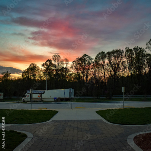 Sunrise over the trees