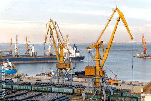 Wallpaper Mural Sea port for loading and unloading ships in Odessa. Torontodigital.ca