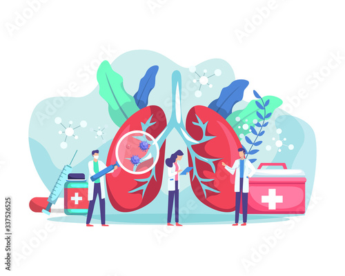 Lung health diagnosis concept