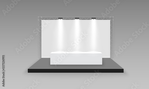 White exhibition booth. 
