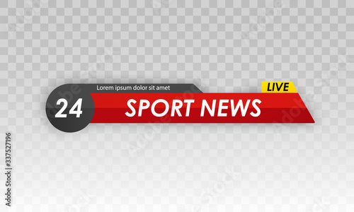 Tv news bar. 