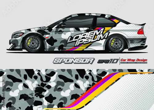 abstract background vector for racing car wrap design and vehicle livery 

