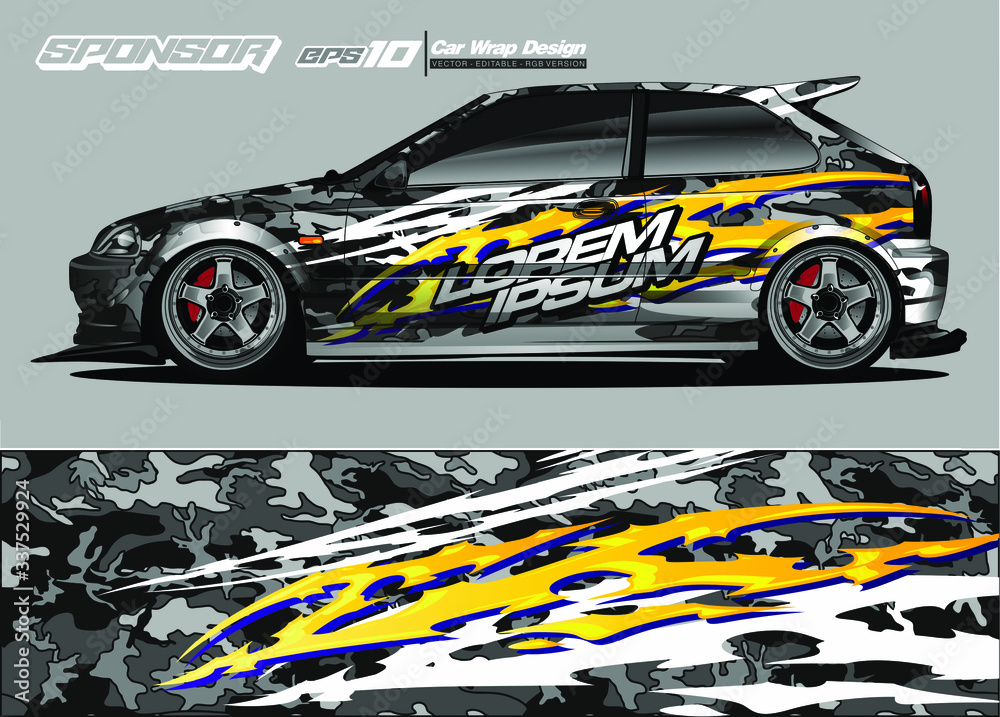 abstract background vector for racing car wrap design and vehicle livery
abstract background vector for racing car wrap design and vehicle livery