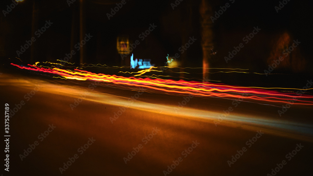 Track from a car on a long exposure